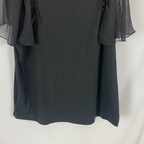 Sweet Violet Black Eiffel Tower Short Sleeve Top Women's 2X - Picture 5 of 9